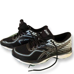 Pre-Owned Asics Gel Cumulus 19 Black/Porcelain Blue-White T7B8N Women's Size 9.5